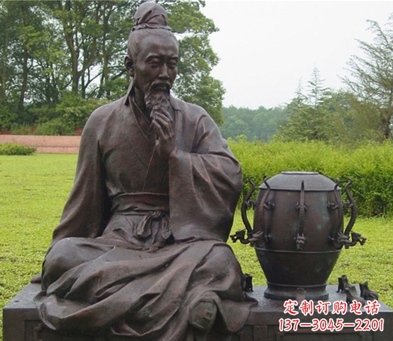 福建张衡科学家铜雕