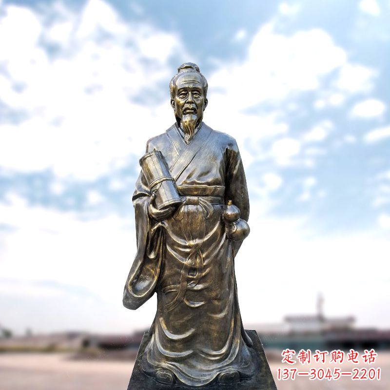 福建张仲景仿铜雕像