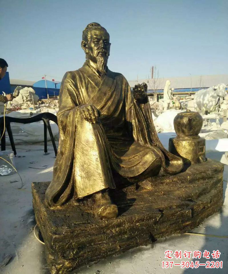福建张仲景人物铜雕