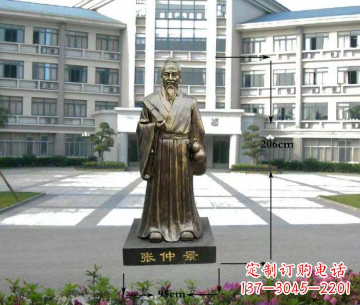 福建张仲景名医铜雕