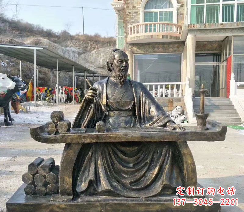 福建张仲景铜公园雕