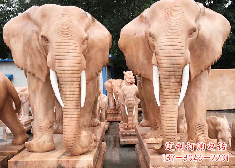 福建招财大象石雕