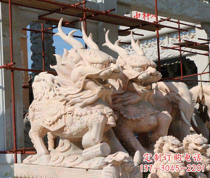 福建招财瑞兽麒麟石雕