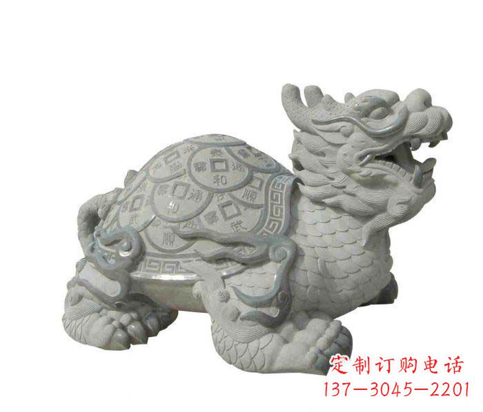 福建招财神兽大理石龙龟石雕