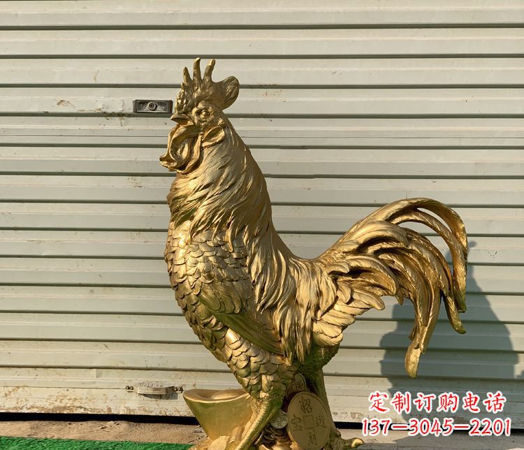 福建招财元宝公鸡铜雕