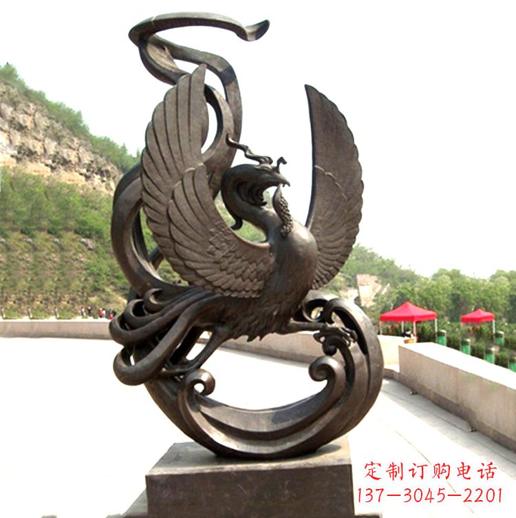 福建中国古代神话中的创世神朱雀景观铜雕