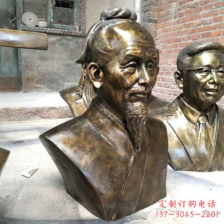 福建中国古代著名数学家祖冲之铸铜胸像雕塑
