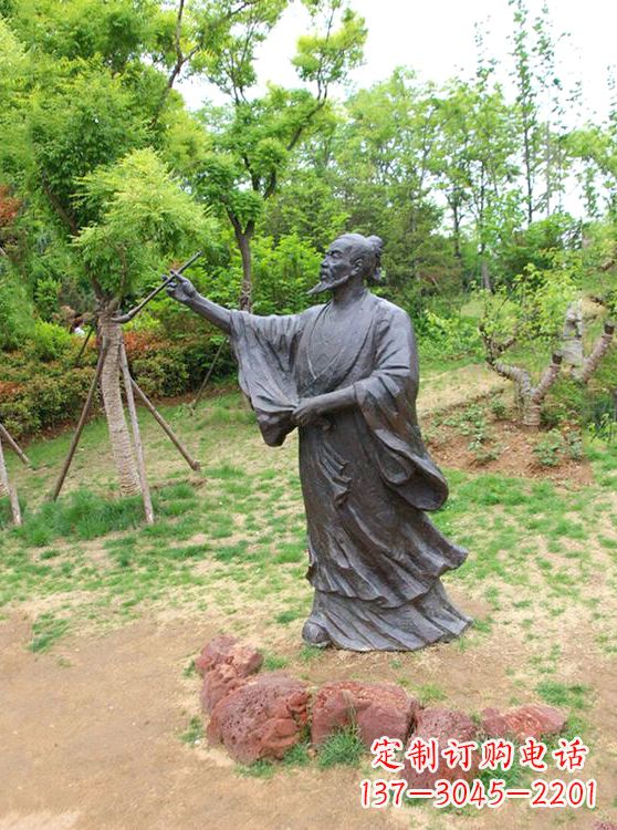 福建中国历史名人唐代著名绘画大师吴道子铜雕塑