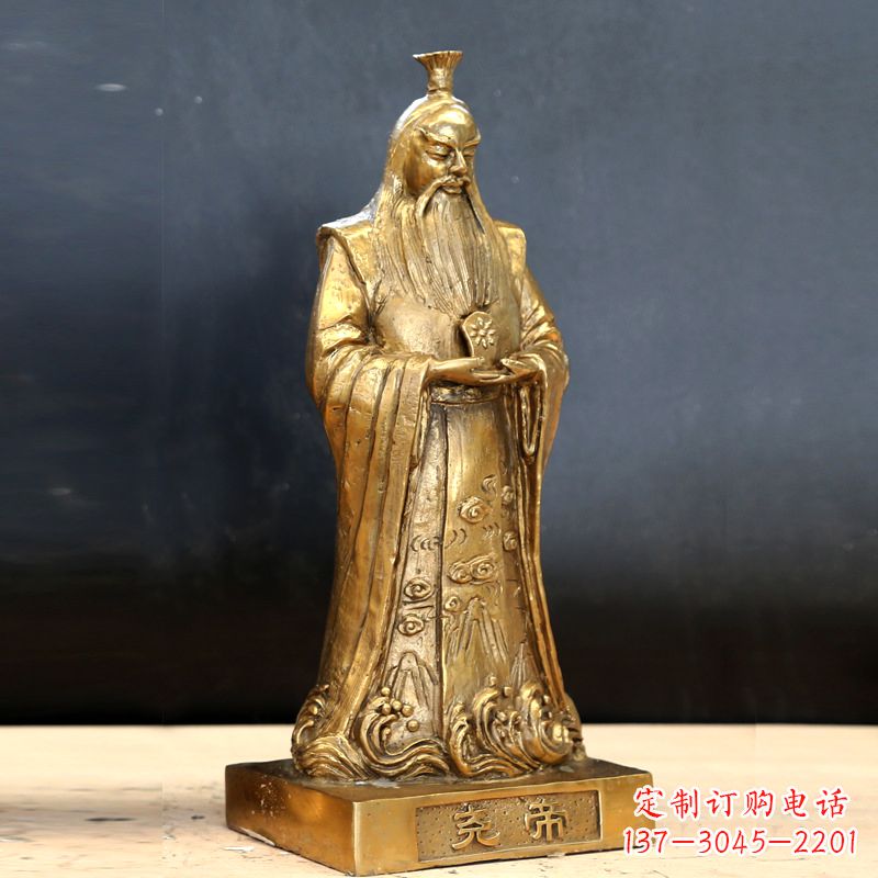 福建中国上古时期部落联盟首领尧帝铸铜雕像