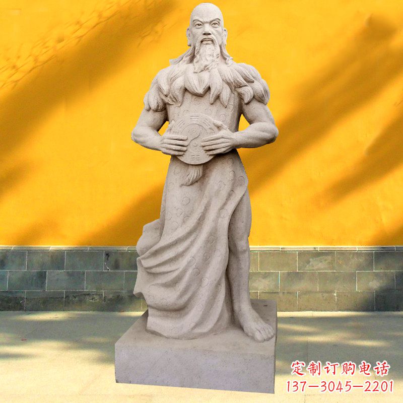 福建中国医药鼻祖之青帝伏羲石雕塑
