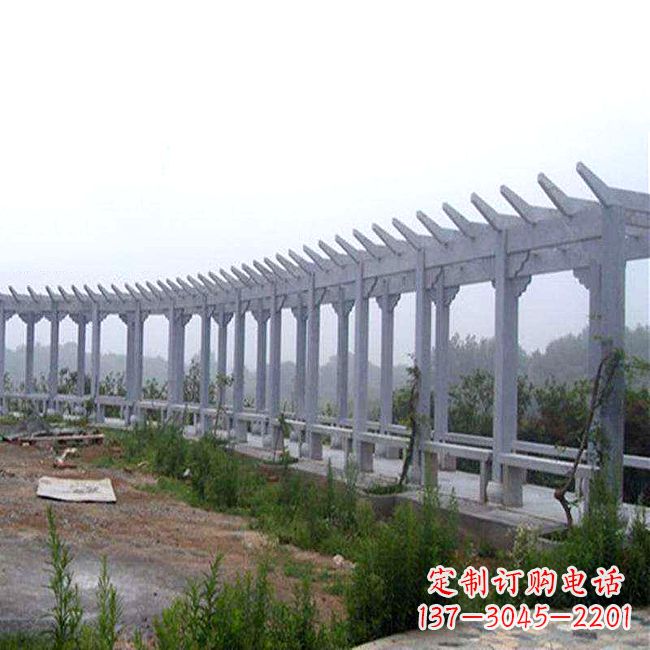 福建中式花架石雕长廊