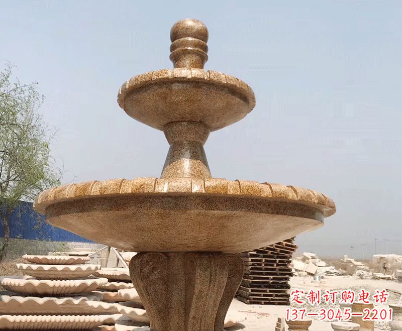 福建中式石雕喷泉