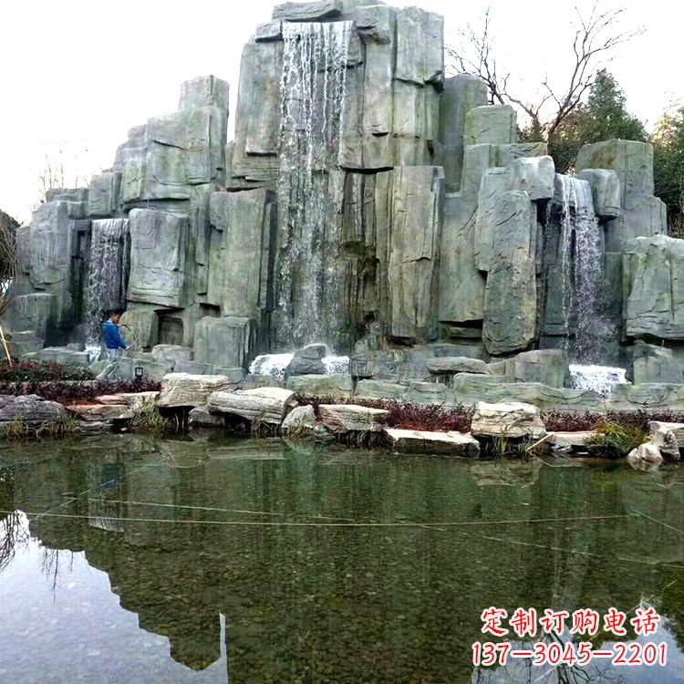 福建中式园林流水假山雕塑