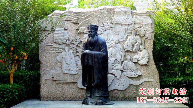 福建朱熹古代名人铜雕_2
