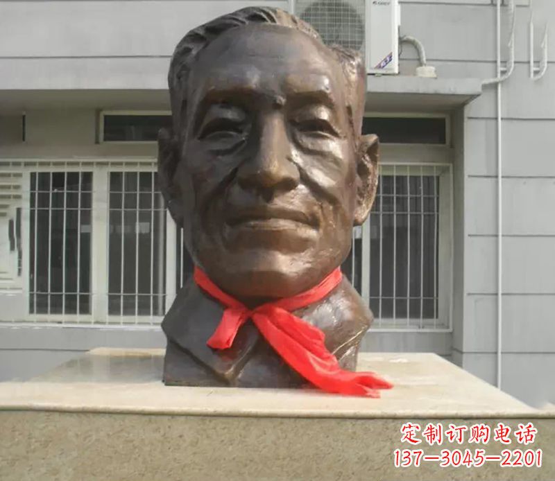 福建朱宪彝校园名人头像铜雕