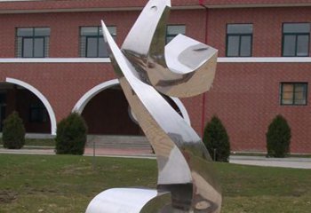 福建校园不锈钢海浪抽象雕塑