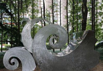 福建园林不锈钢海浪抽象雕塑