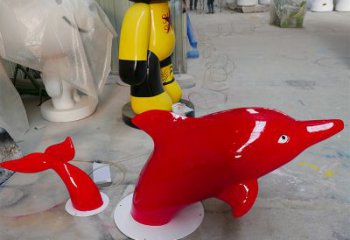 福建园林广场创意海豚入水出水雕塑摆件
