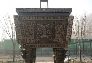 福建园林广场大型铜方鼎铸铜司母戊鼎景观雕塑