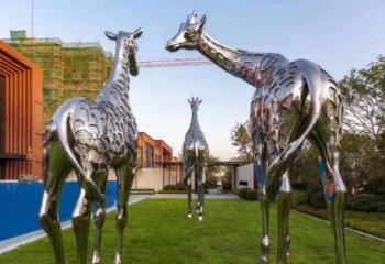 福建长颈鹿不锈钢雕塑 