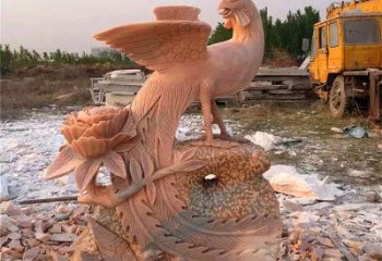 福建中国古代传说中的瑞鸟凤凰牡丹石雕