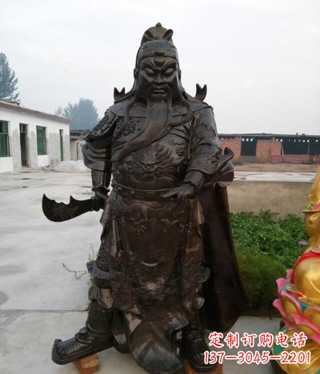 福建铸铜关公像铜雕