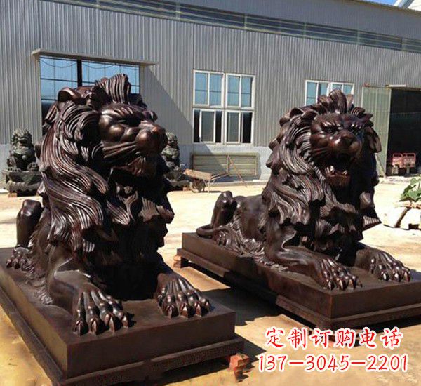 福建铸铜汇丰铜狮子
