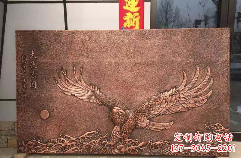 福建铸铜老鹰浮雕