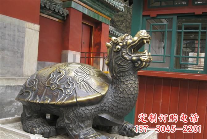 福建铸铜龙龟雕塑