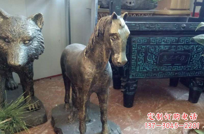 福建铸铜马雕塑222