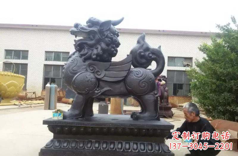 福建铸铜门口貔貅雕塑
