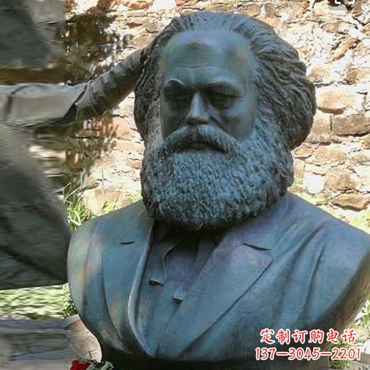 福建铸铜名人无产阶级导师马克思头像雕塑