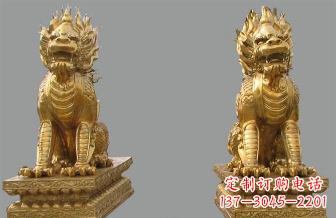 福建铸铜麒麟雕塑222