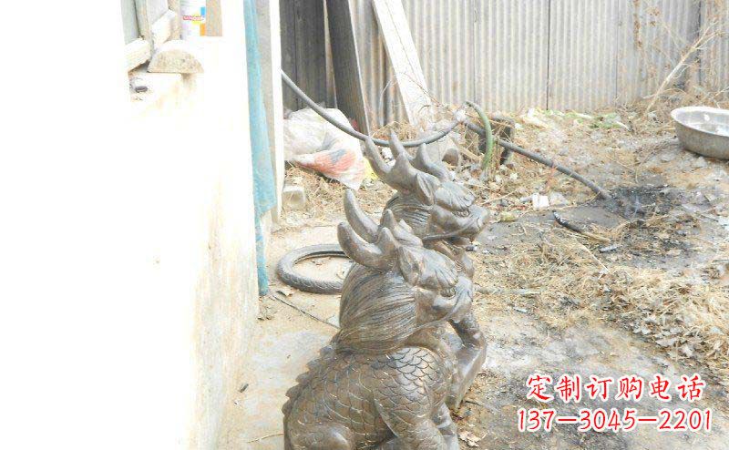 福建铸铜麒麟古代神兽铜雕