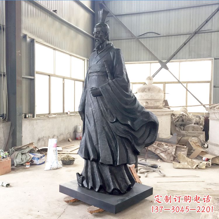 福建铸铜屈原雕塑