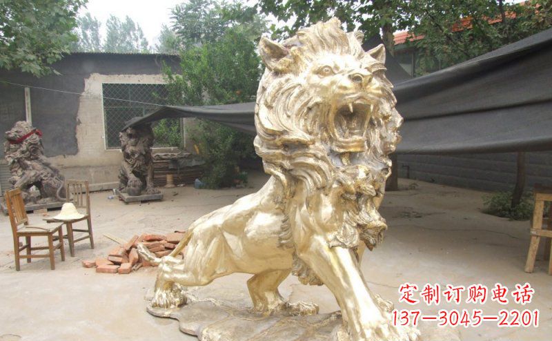 福建铸铜狮子铜雕 (3)