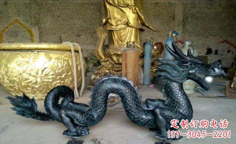 福建铸铜双龙戏珠广场铜雕
