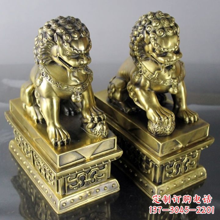 福建铸铜天安门狮子雕塑