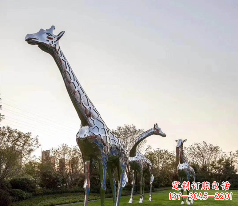 福建不锈钢长颈鹿雕塑