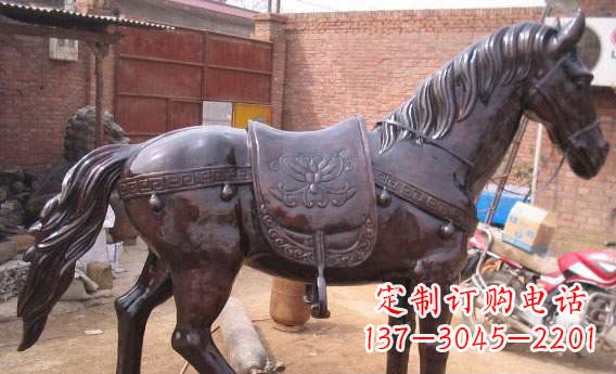 福建紫铜马公园铜雕