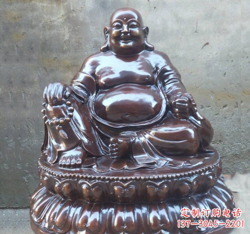 福建宗教庙宇弥勒佛铜雕