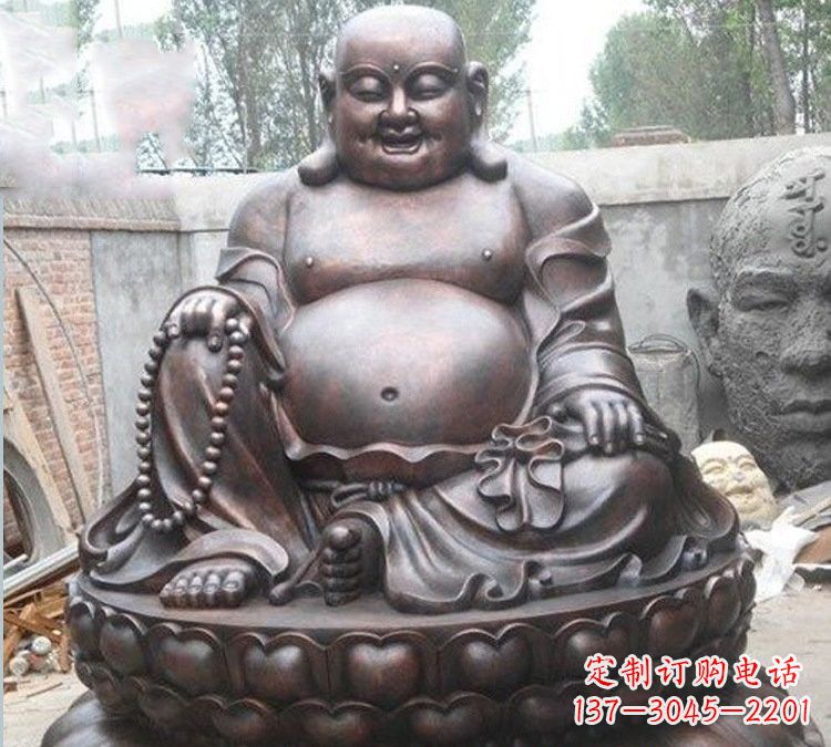 福建宗教庙宇弥勒佛铜雕222