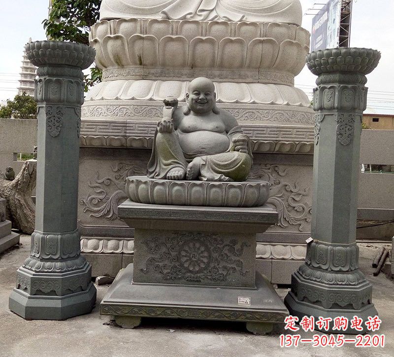 福建宗教庙宇如意弥勒佛石雕