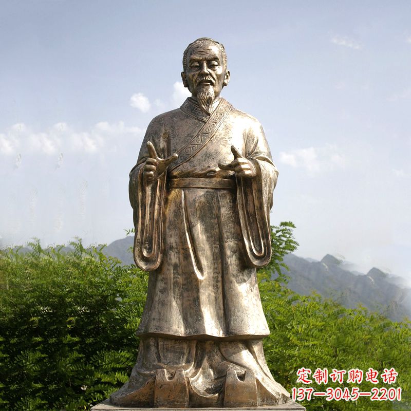 福建祖冲之纯铜雕像