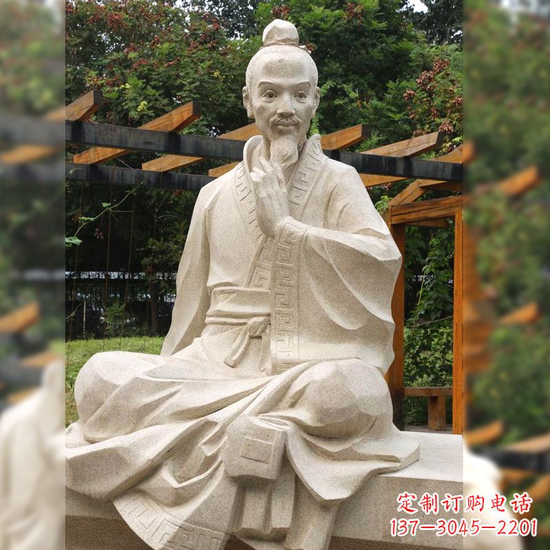 福建祖冲之石雕塑像-园林人物历史名人雕像