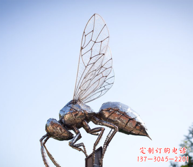 福建蜜蜂雕塑不锈钢