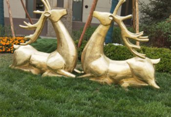 福建抽象铜鹿雕塑