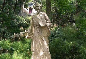 福建祖冲之公园雕塑-砂岩雕刻的历史名人古代数学家