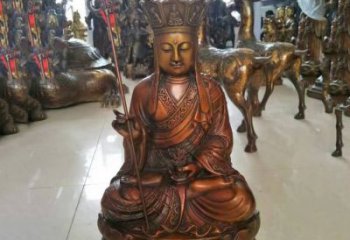 福建坐式地藏菩萨铜雕