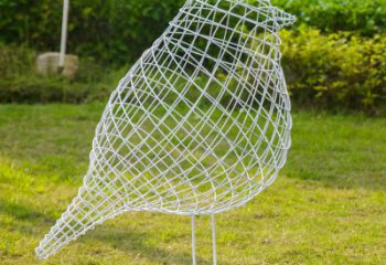 福建公园不锈钢镂空创意户外大型小鸟雕塑